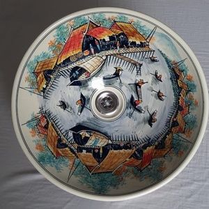 Beautiful hand painted porcelain wash basin.
